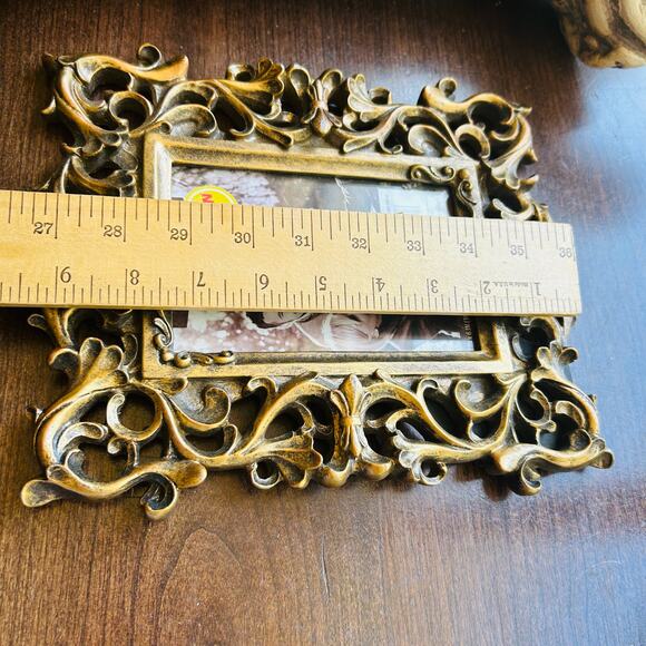 New Better homes Gold Picture Frame for 4x6 Photo Heavy Resin MCM Style Ornate - Picture 9 of 10